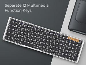 XK01 folding keyboard black silver