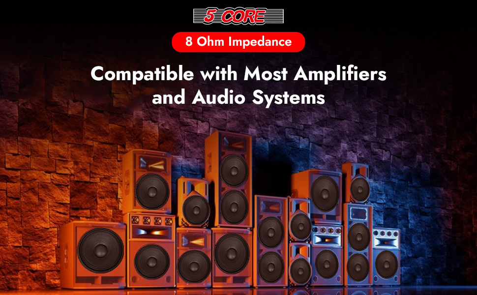 5 CORE 18 Inch Subwoofer Speaker 1Pc 1200W PMPO Raw Full Range Speaker 600W RMS