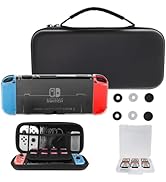 Switch Carrying Case Compatible with Nintendo Switch OLED Model, 12 in 1 Accessories Kit with Car...