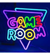 Game Room Large Neon Signs, Gaming Room Wall Decor Colorful LED USB Neon Lights for Game Zone Par...