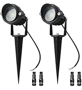 LAVAED 10W LED Landscape Lights 12V Outdoor Spotlight with Connectors Low Voltage Landscape Light...