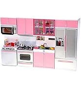 PowerTRC Kids Battery Operated Modern Kitchen Playset Great for Dolls and Toy Figures