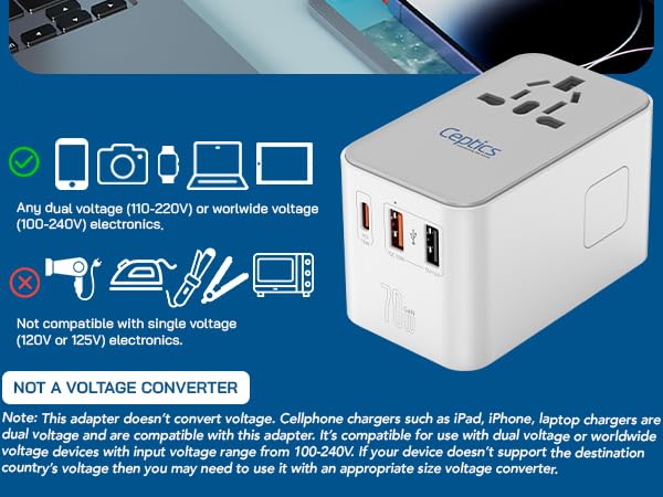 universal travel plug adapter usb outlet plug travel converter usb-c power adapter outlet converter