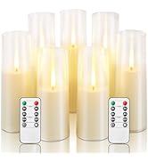 Homemory Ivory Flameless LED Candles with Remote Control &amp; Timer, Battery Operated, Modern Design...