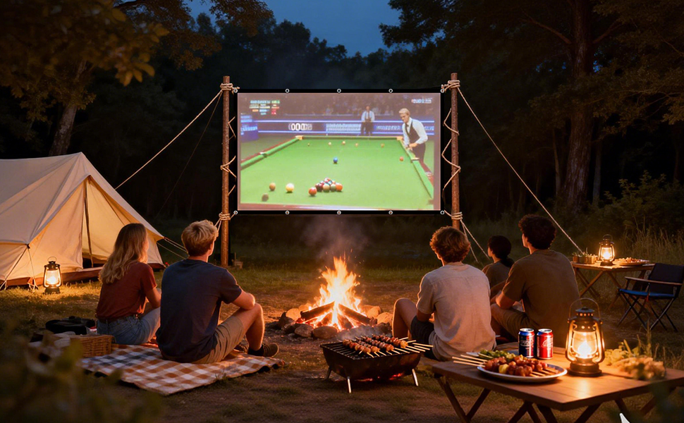 outdoor projector screen enjoy your movie screen night