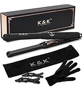 Small Mini Tourmaline Titanium Flat Iron 0.5 inch Plate 4D 360°Swivel LED Display Hair Straighten...
