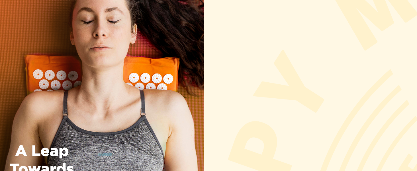 a leap towards serenity, women lying on acupressure mat eyes closed relaxed, accupressure, goodness