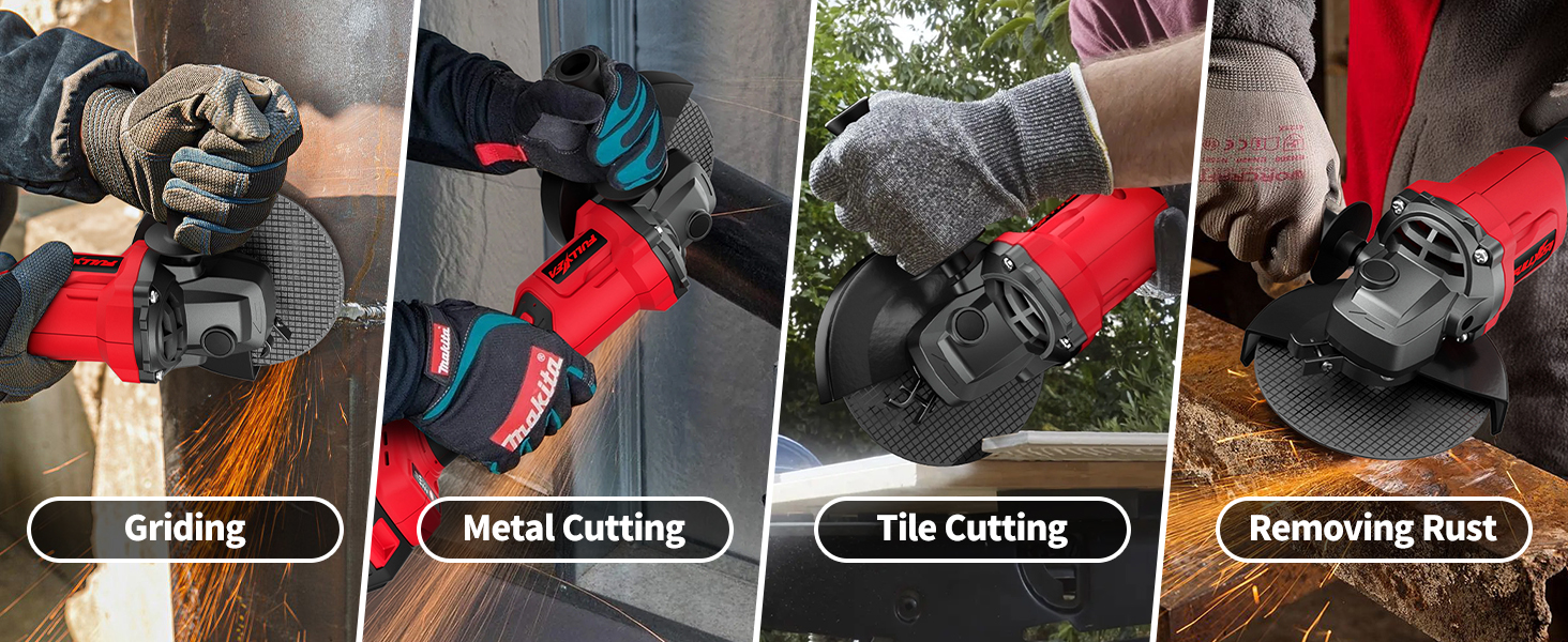 Power Angle Grinders with 2 * 4.0Ah Batteries &amp;amp; 3 Cutting Wheels