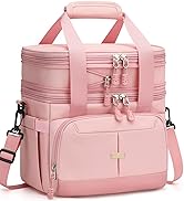 Pritent Lunch Box For Men Women Double Deck Insulated Lunch Bag For Men Woman Leakproof Expandabl...