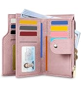 Airkit Small Women's Bifold Wallet, RFID Blocking Credit Card Holder with Zipper, Travel Cute Coi...