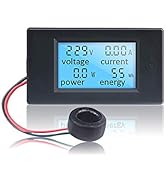 AC Voltmeter Ammeter 80-260V 100A KT-D135 LCD Display Digital Volt Amp Meter Wattmeter Energy Gau...