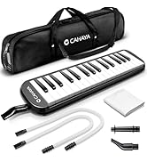 CAHAYA Melodica 32 Keys Double Tubes Mouthpiece Air Piano Keyboard Musical Instrument with Carryi...