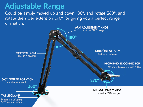 Hyperx SoloCast 2 boom arm SoloCast 2 desk mic stand SoloCast 2 mic arm SoloCast 2 