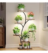 BACEKOLL Plant Stand Indoor with Grow Lights, 7 Tiered Indoor Plant Shelf, 49