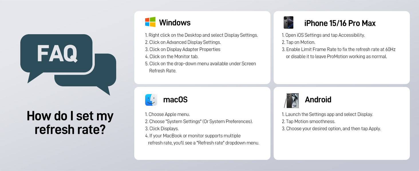 How to set refresh rate
