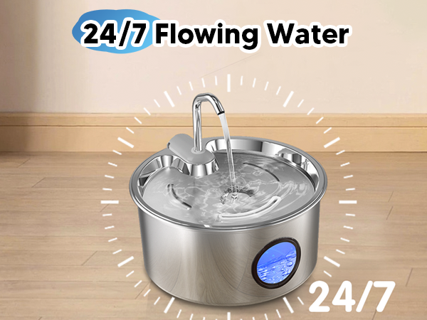 cat water fountain stainless steel
