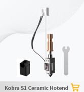 Upgrade Kobra S1 Ceramic Hotend,0.4mm Hardened Steel Nozzle+Heating Block Integrated Structure Ho...