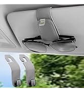 Teoenix Sunglass Holder for Car 1 Pack &amp; Car Seat Headrest Hook for Purses and Bags 2 Pack Leathe...