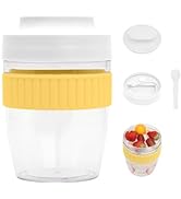 daasigwaa Breakfast On The Go Cups, Overnight Oats Containers With Lid And Folding Spoon, Take An...