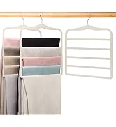 Pants Hangers Space Saving,Organization and Storage for Dorm Room Essentials for College Students...