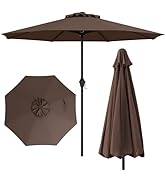Toolsempire 8.5 FT Patio Umbrella Outdoor Table Umbrella, Market Umbrella with Crank Handle, 8 St...