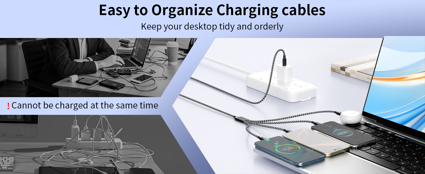USB C Splitter Multi Charging Cable