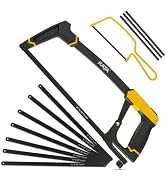 KATA 12" High Tension Hacksaw Set, 6" Mini Hacksaw, 10 Extra Blades | Complete Hacksaw with Full ...