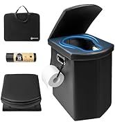 Brarvagur Portable Toilet for Adults,17.5" Foldable Extra Large Camping Toilet, Portative Travel ...