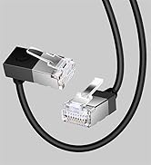Dutevolns Ultra Thin Cat 6 Ethernet Cable 90° Downward Angle 1.6 Feet, Flexible & Slim Rj45 Cat 6...