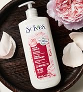 St. Ives Smoothing Hand &amp; Body Lotion for Women with Pump, Daily Moisturizer Rose and Argan Oil f...