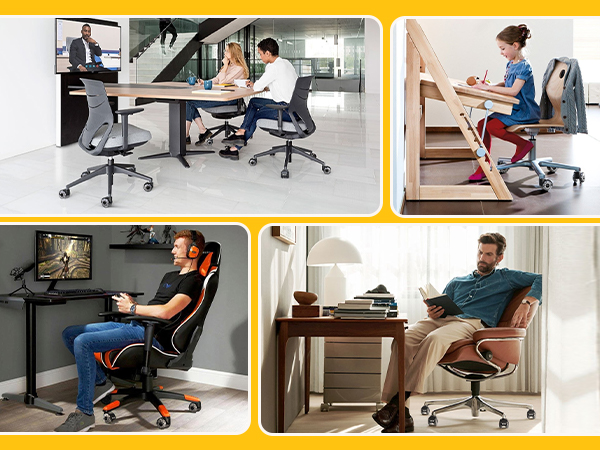 replacement for office rubber for carpet dual smooth mute office chair wheels caster 2 inch