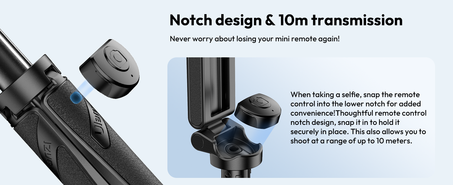 ULANZI JJ03 Magnetic Tripod for Phone with Remote Control, 3-in-1 Selfie Stick Handle Grip