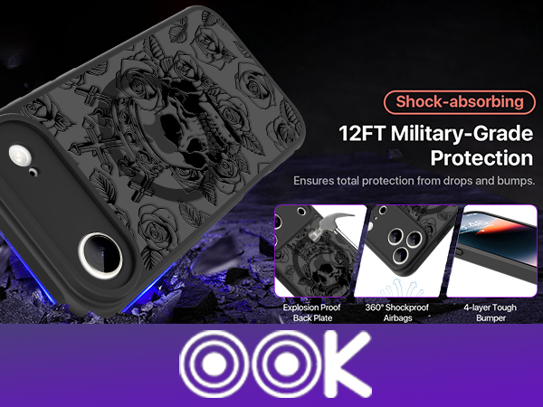 Magnetic Case for iPhone 17 Pro Max Slim Matte Black