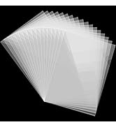 Fyess 50PCS Clear Plastic Document Folders, US Letter/ A4 Size 14C (1.4mm) Thick Clear Transparen...