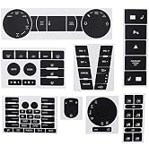 Universal Car Matte Black Worn Button Repair Kit Stickers Decals for VW Volkswagen Touareg 2004–2...