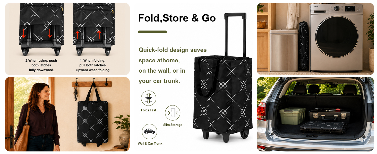 collapsible shopping cart