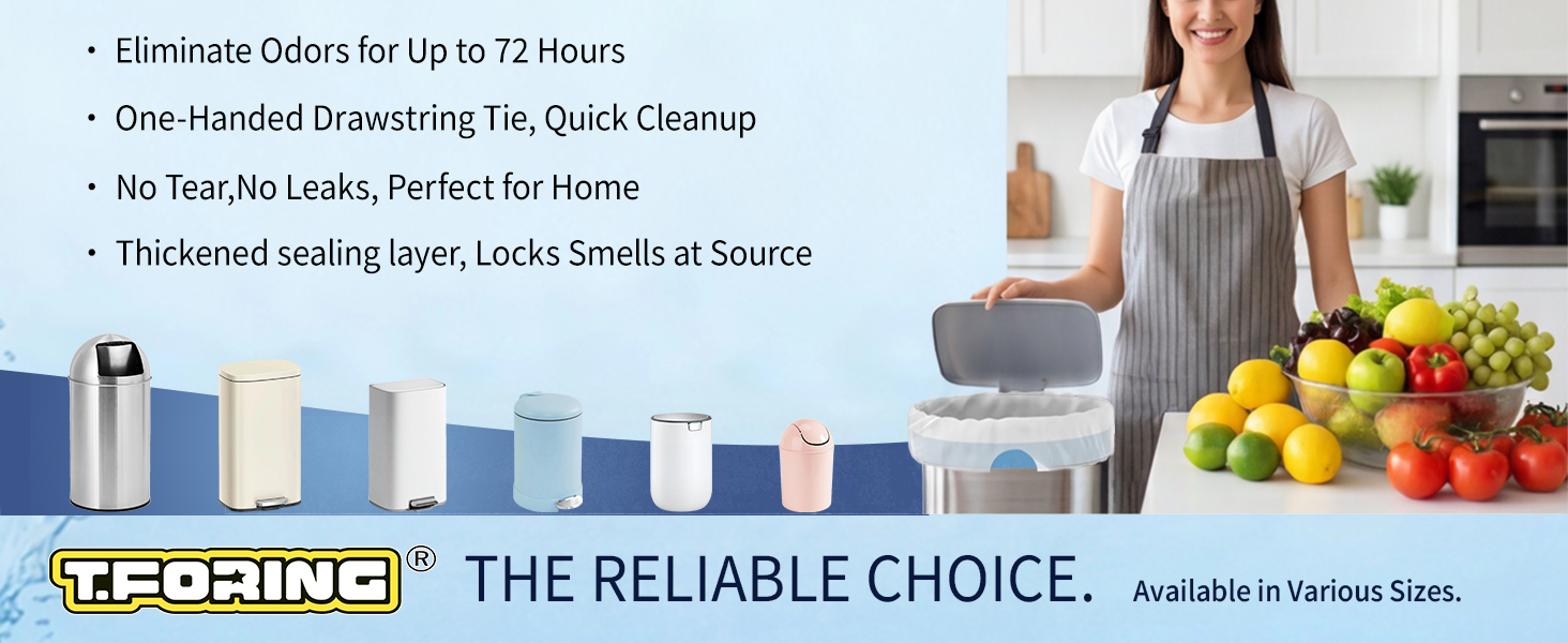 Small Trash Bags 4 Gallon with Drawstring White Plastic Garbage Bags