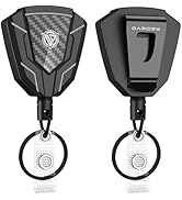 Oaridey Heavy Duty Retractable Keychain with Belt Clip, Retractable Badge Holders with Carbon Fib...