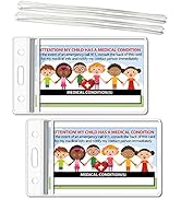 TLC Safety By Design My Child Has a Medical Condition Set of 2 Medical Alert in Case of Emergency...