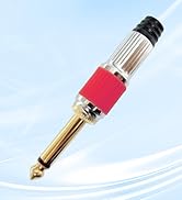 RIVIERA 1/4" Plugs TS Jumbo Plugs Solder Type for Instrument,Speaker,Microphone,Patch Cables,Snak...