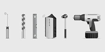 Phillips screwdriver Steel drill bit Carpenter level Stud finder Socket wrench with sockets