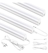 YULINKCO 4FT LED Shop Lights, 2300LM 6500K Bright White LED Integrated Fixture, 20W Linkable Gara...