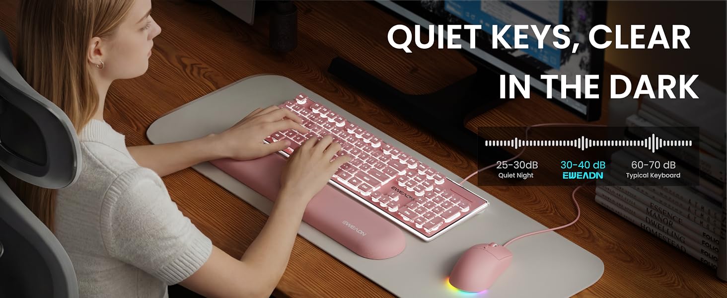 backlit keyboard silent keyboard and mouse