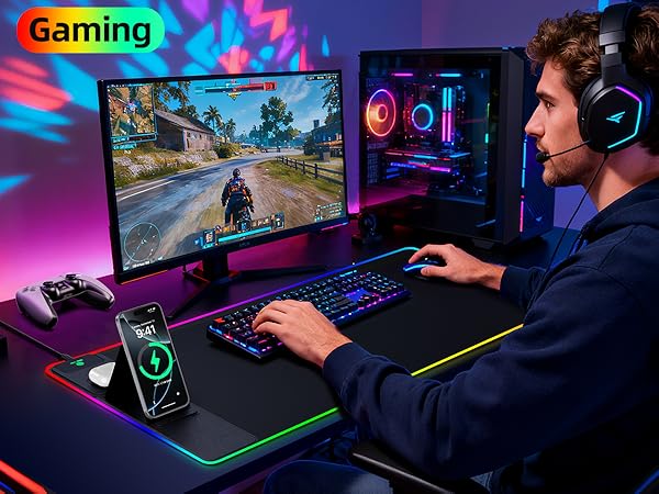 RGB gaming mouse pad
