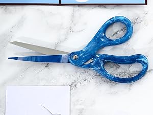 blue fabric scissors
