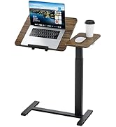 Ywin Medical Overbed Table with Wheels, Adjustable Height &amp; Tilting Top (27.6"W x 15.8"D) – Pneum...