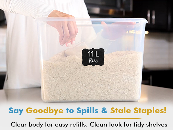 airtight food storage, food storage containers with lids for pantry, canisters for flour storage