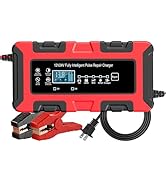 12V/24V Smart Car Battery Charger, 10Amp Maintainer &amp; Trickle Charger, Desulfator w/Temp Compensa...