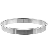 DOITOOL 7 Inch Cookie Cutter Round Cake Ring Stainless Steel Pizza Saucing Ring Large Biscuit Mol...