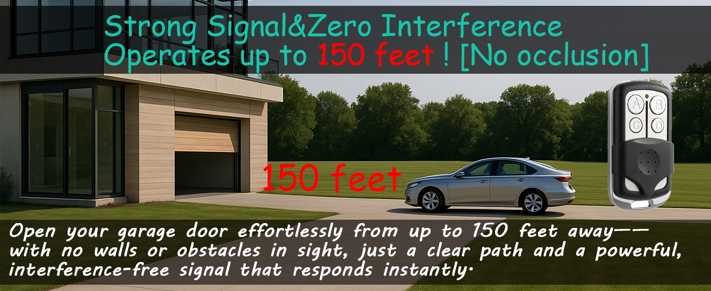 Strong Signal&amp;Zero Interference Operates up to 150 feet ![No occlusion]
